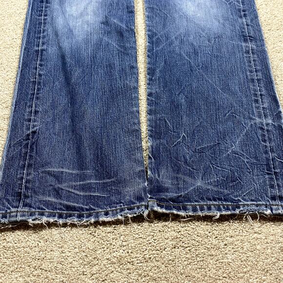 VTG Levi's 501 Jeans Mens 36x32* Blue Button Fly Y2K Straight Distressed Patch - Picture 5 of 12